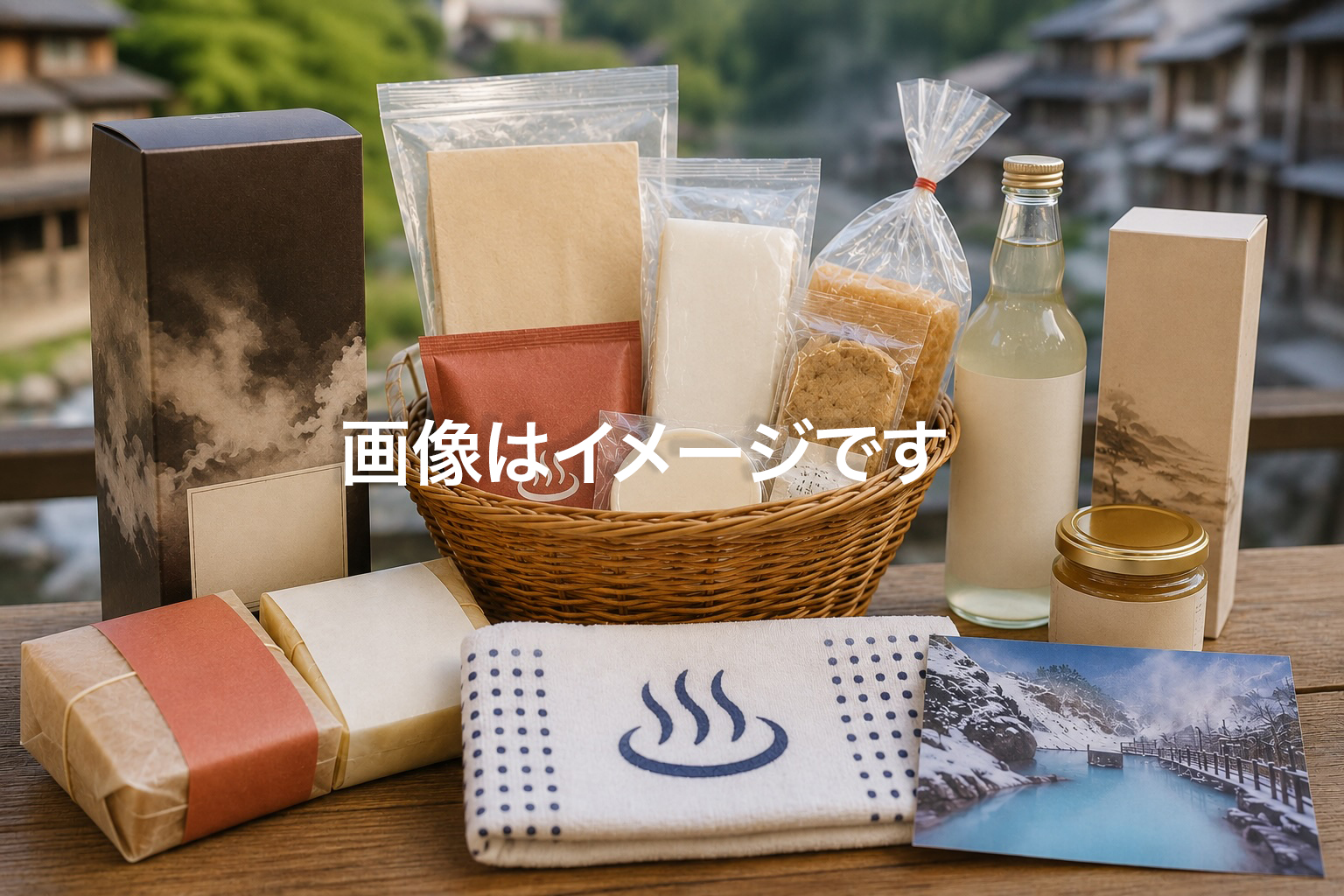 極楽通り商店街の商品詰め合わせ